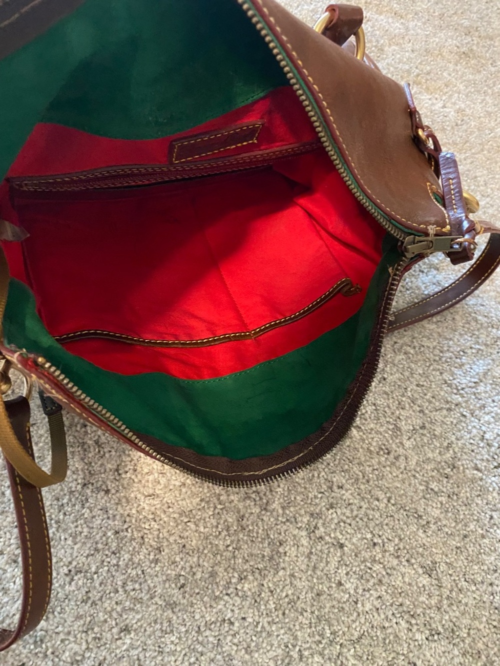 Dooney & Bourke large florentine satchel in chestnut - Picture 7 of 10